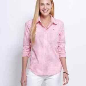 Vineyard Vines lt pink gingham button down